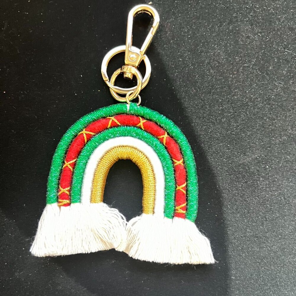 Bag charm Christmas cute rainbow keychain pendant